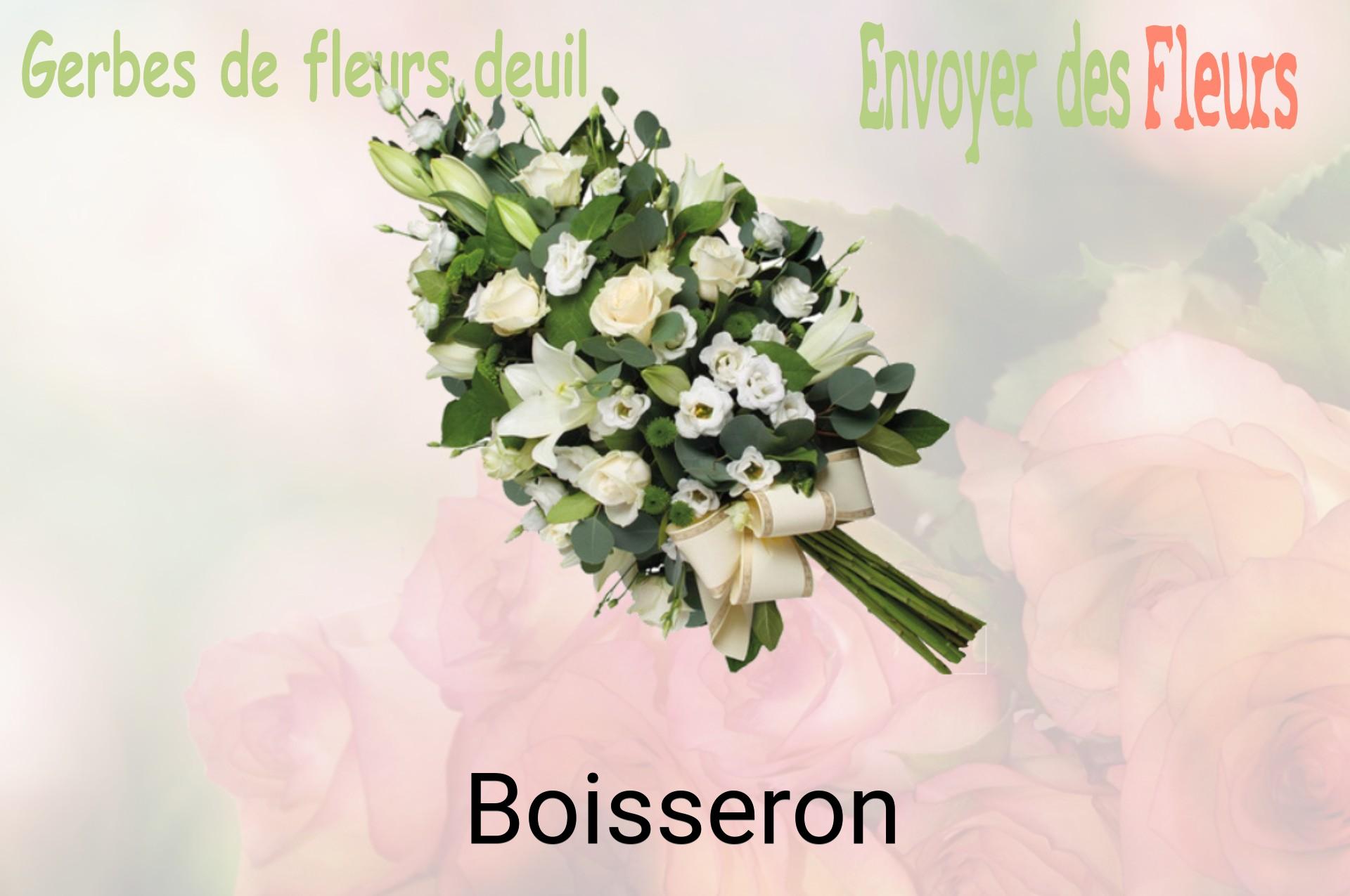 Gerbe de fleurs de deuil livrée à Boisseron